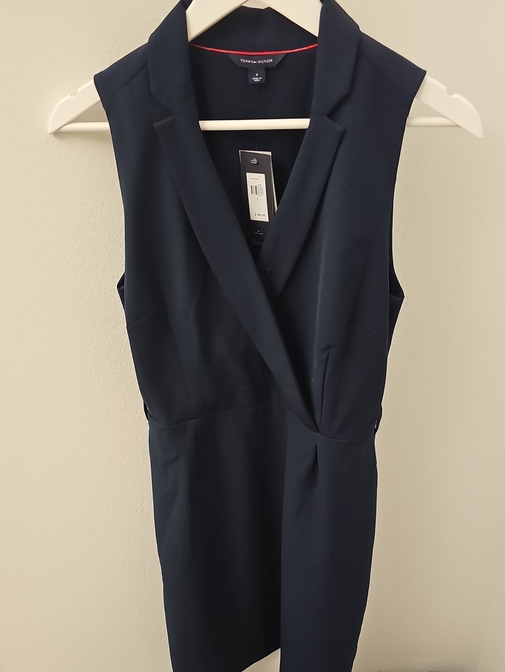 Tommy Hilfiger Deep Navy Sleeveless Blazer Dress